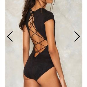 Nasty Gal Tighten The Strings Lace-Up Bodysuit